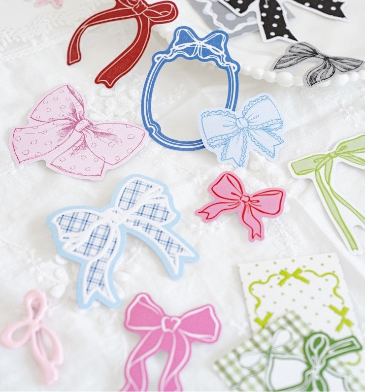 Pink Bow Sticker Pack – 40 Sheets / 20 Designs