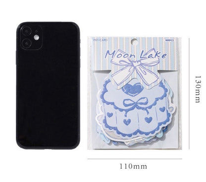 Moon Lake Blue Bow Sticker Pack – 40 Sheets / 20 Designs
