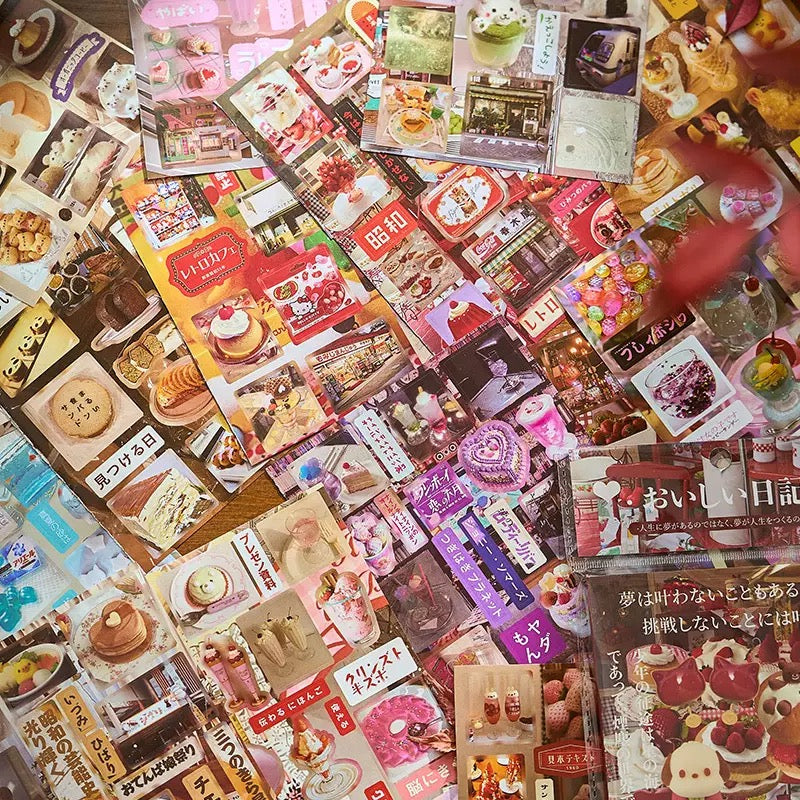Japanese Food Diary Collage Sticker Book