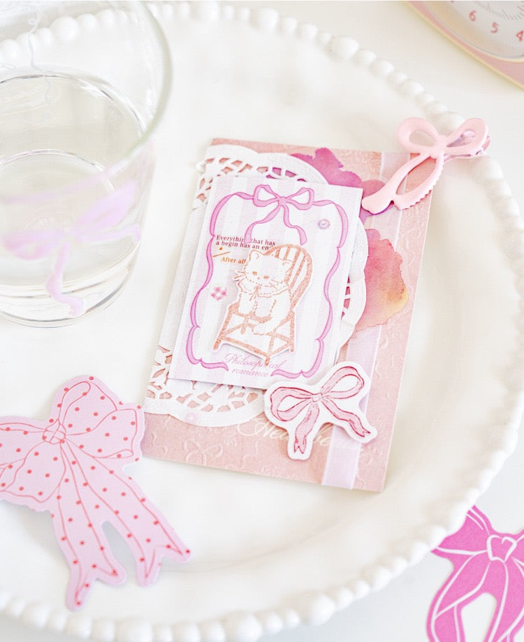 Pink Bow Sticker Pack – 40 Sheets / 20 Designs