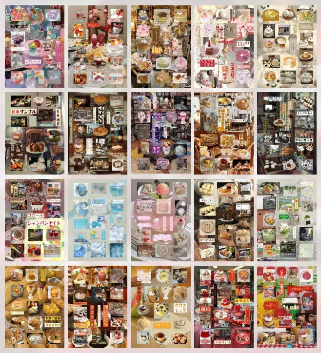 Japanese Food Diary Collage Sticker Book