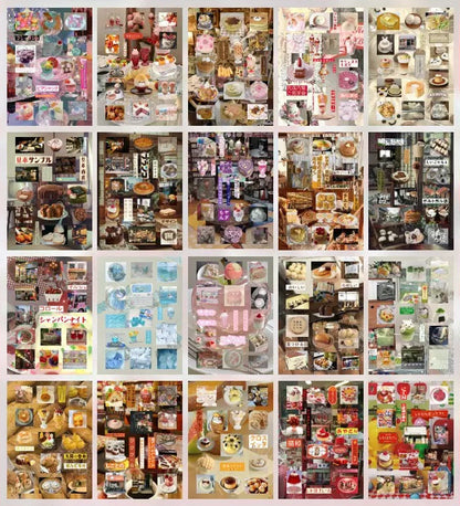 Japanese Food Diary Collage Sticker Book