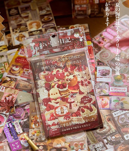 Japanese Food Diary Collage Sticker Book