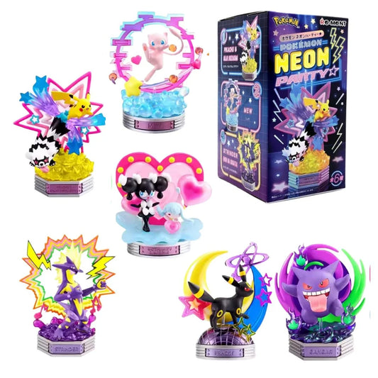 Re-Ment Pokémon Neon Party Collection Blind Box | Authentic Pokémon Mini Figure